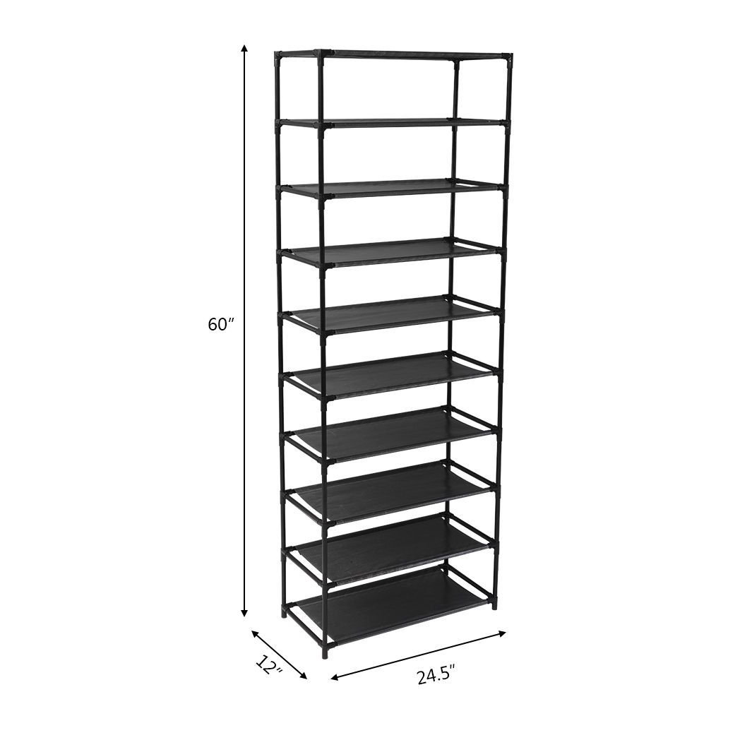 10-Tier Shoe Rack – Space-Saving 30-Pair Storage Organiser