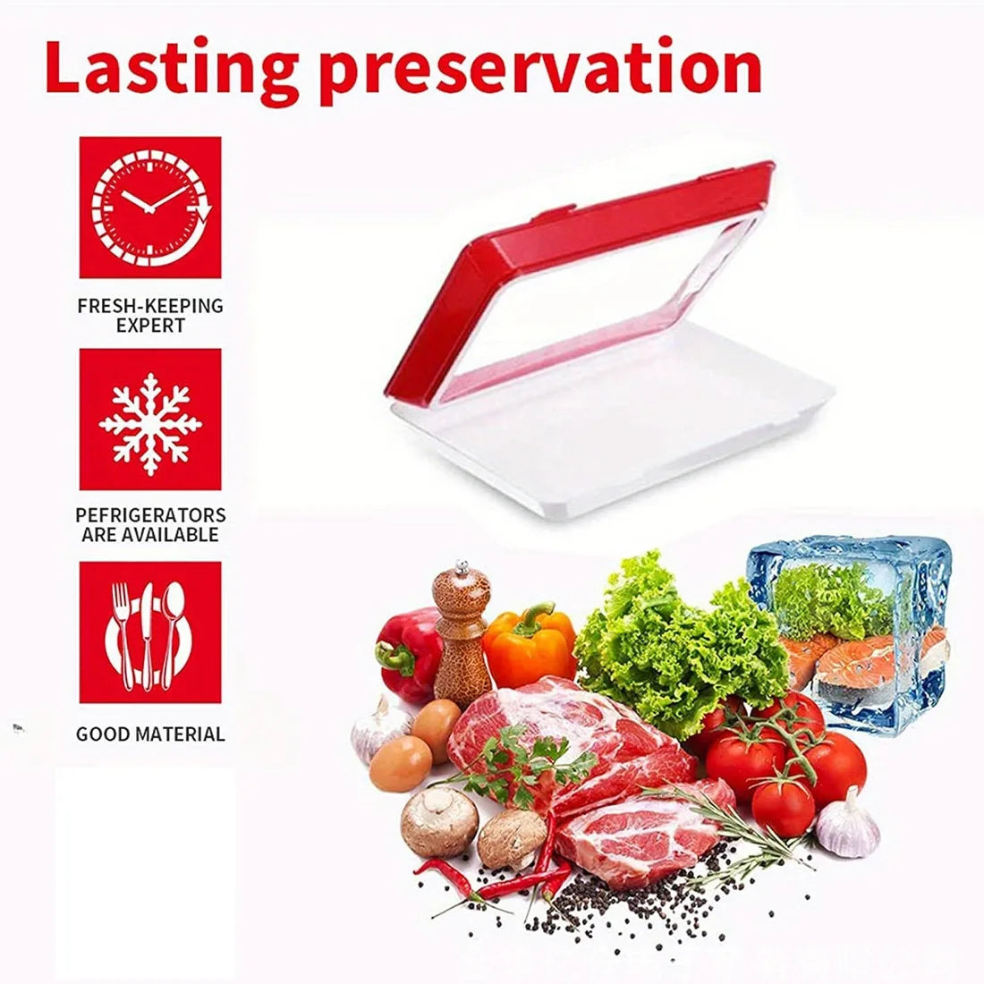 6-Piece Reusable Fresh Food Storage Tray Set – Stackable Fridge Organisers
