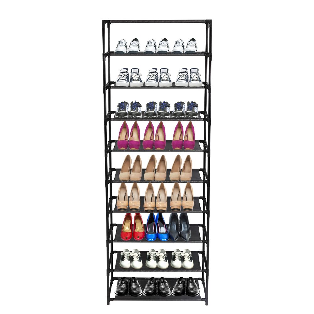 10-Tier Shoe Rack – Space-Saving 30-Pair Storage Organiser